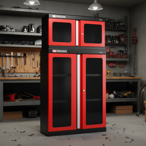 Armario para Herramientas Facom Rojo con Armario Superior y 2 Puertas de Vidrio - Product Image 3