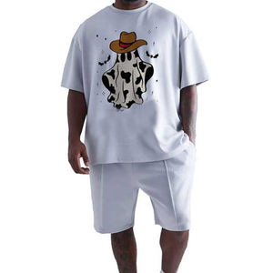 Camiseta y conjuntos cortos transpirables para correr para hombre, conjuntos cortos de verano de manga corta, conjunto de verano elegante y de moda - Product Image 1