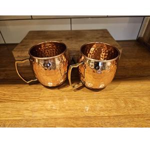 Tasses et verres en cuivre faits à la main, articles de bar, qualité restaurant - Product Image 4