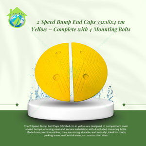 Nouvelle borne de limitation de vitesse en caoutchouc jaune de grande taille, de haute qualité, hauteur 4 cm, durable, sûre, fiable, pour la sécurité routière, utilisation longue durée - Product Image 4