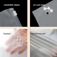 Sacs à fermeture éclair en PVC recyclable avec logo personnalisé imprimé à l'écran pour le stockage des aliments, légers, durables et transparents