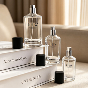 Flacon de parfum rechargeable en verre <span class=keywords><strong>mat</strong></span> 30ml 50ml 100ml avec pompe à brume argentée, impression sérigraphique personnalisée et gravure givrée pour Cologne - Product Image 3