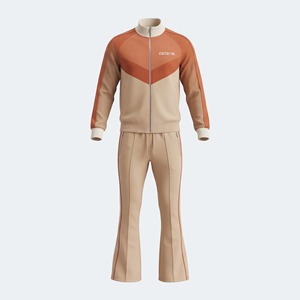 Reasonable Price <b>Low</b> MOQ Men's Flared Tracksuit Set Full Sleeve Drawstring Pants Side Pockets Winter Wear Stand Collar - Product Image 5