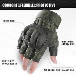Guantes de moto de medio dedo personalizados, agarre antideslizante, muñeca ajustable, cuero a granel para equipos de equitación al aire libre, eventos, Impresión de logotipo - Product Image 6
