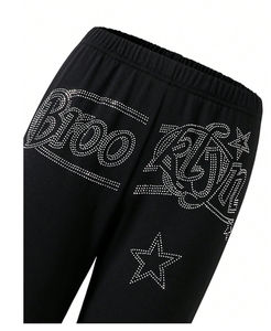 Venta al por mayor 100% chándal de neopreno de algodón para hombre Pantalones de chándal con capucha de gran tamaño con logotipo en la parte delantera diseño holgado para el invierno - Product Image 3