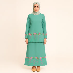 เสื้อผ้าแบบดั้งเดิมปักสไตล์อิสลามสำหรับผู้หญิงฮิญาบขนาดพิเศษ - Product Image 6