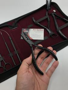 Kit de herramientas de extensión de cabello negro mate de alta calidad ¡Venta al por mayor! ¡Alicate de cinta de acero inoxidable de grado quirúrgico! - Product Image 6