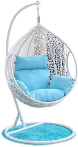 Rattan Patio Swing <b>Chair</b> With Canopy Durable Weather Resistant <b>Outdoor</b> <b>Lounge</b> - Product Image 3