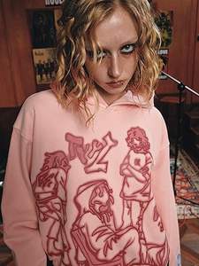 Sudadera con capucha gráfica de gran tamaño con un estampado de personaje de dibujos animados perfecto para Streetwear Casual Y2K Sudadera con capucha unisex - Product Image 4