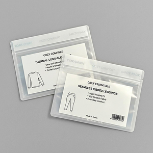 Sacchetto per Lingerie con Logo Personalizzato, Chiusura su 3 Lati, Busta per Imballaggio Abbigliamento, Sacchetto con Cerniera in Lamina, Borse per Biancheria Intima - Product Image 3