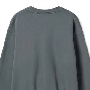 Sudaderas de hombre de color gris venta logotipo personalizado bordado cuello redondo sudaderas con capucha invierno Casual Regular Fit 100% algodón polar - Product Image 5