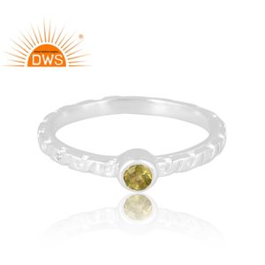 Nuevo diseño, anillo de plata de ley 925 con peridoto natural, joyería de diseño personalizado para mujer, regalo para ella. - Product Image 3