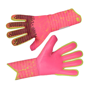 ถุงมือผู้รักษาประตูฟุตบอลแบบขายส่ง พร้อมยางลาเท็กซ์ที่มีความทนทานและสายรัดข้อมือปรับได้ ผลิตในประเทศปากีสถาน - Product Image 4