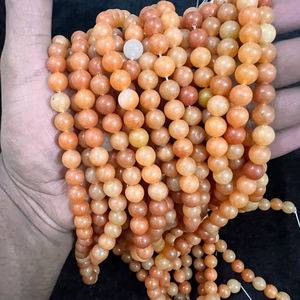 Perles naturelles polies de 8 mm, perles rondes en pierres précieuses pour la fabrication de bijoux, bracelets, colliers, vente en gros - Product Image 1