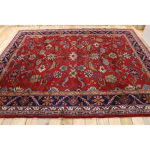 Tapis vintage 8,1x10,3 pi (248x313 cm), tapis persan turc rouge - Product Image 2