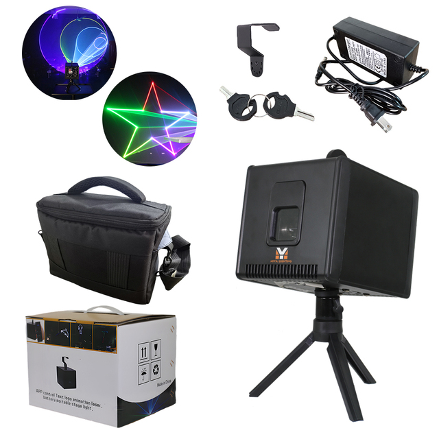 M7 4W Animation Party DJ Disco Laser Projector Light Mini Laser Cube APP Control Stage Lighting for Party Show