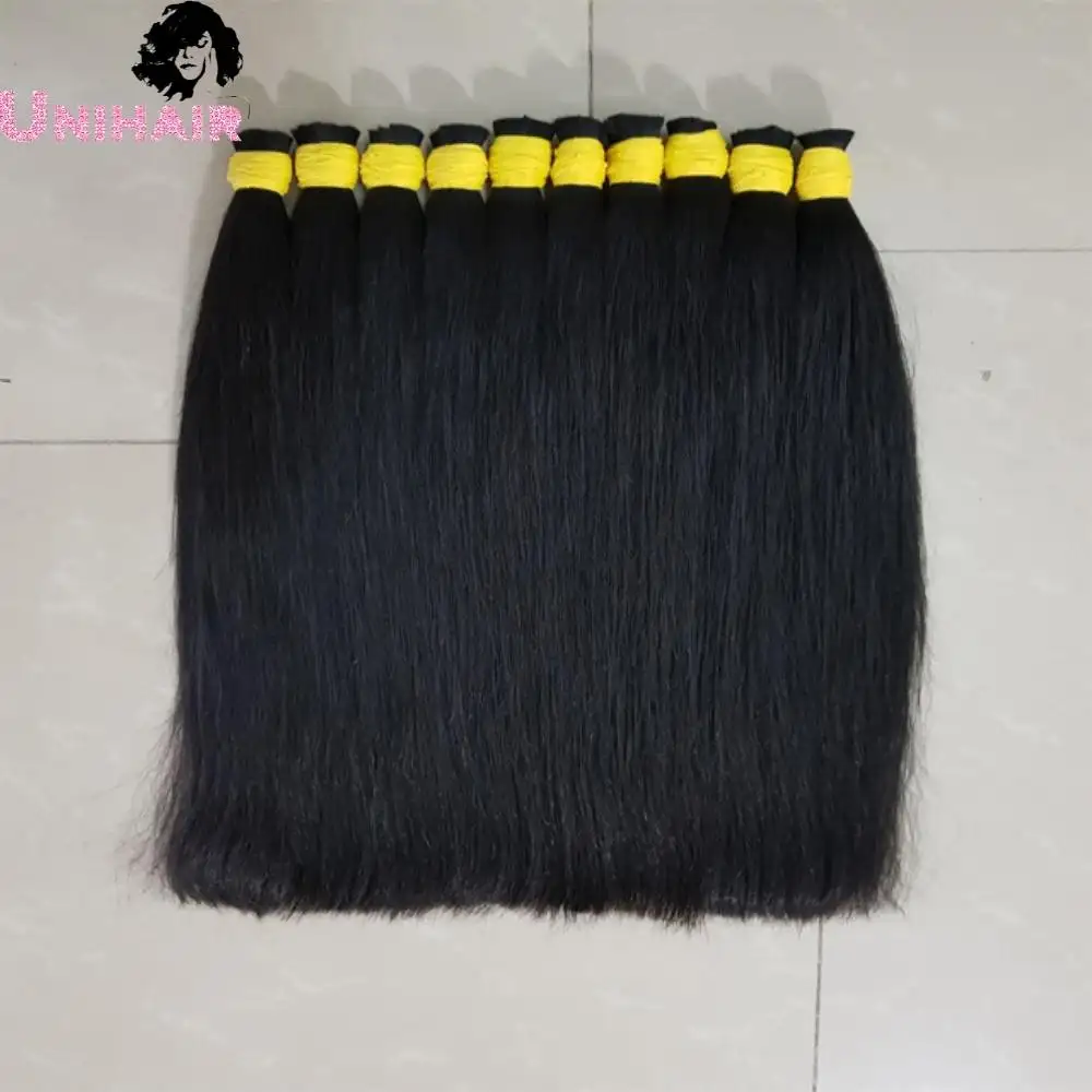 Hair Supplier Bulk No Tangle Brazilian Human Hair Extension Bundle Unprocessed Vietnamese Virgin Cuticle Intact Hair
