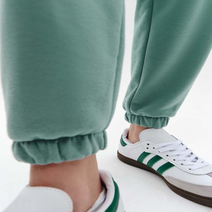 กางเกงกันหนาวสำหรับผู้หญิงกางเกงผ้าฟลีซผ้าฝ้ายรัดข้อเท้าแถบสีกลางเอวยางยืดสำหรับฤดูหนาว - Product Image 6