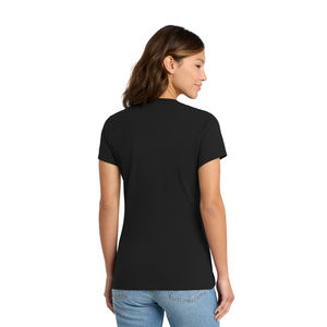 Camiseta Deportiva Informal de Manga Corta para Mujer, de Algodón y Poliéster Negro, Absorbente de Humedad, para Gimnasio y Entrenamiento - Product Image 3