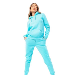 Chándales deportivos informales de alta calidad para mujer, Material polar con logotipo impreso para la temporada de invierno, conjunto de chándal - Product Image 1