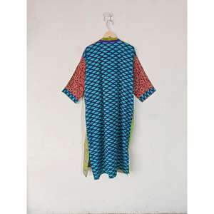 Kimono en soie de Bohème fait à la main en soie recyclée Srai Robe de maternité Vêtements de nuit thermiques Robe de plage Bikini pour l'été - Product Image 6