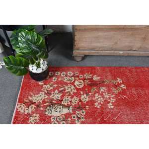 Tapis Vintage Rouge Beige 3,6x6,5 pieds Tapis Turcs - Product Image 5