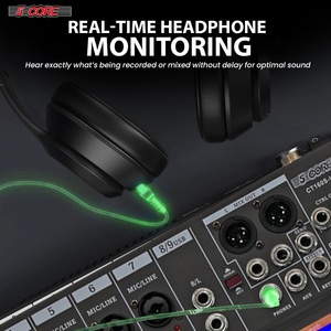 Mezclador de Audio de 5 Canales y 16 Puertos, Equipo de DJ con Bluetooth, Consola de Sonido USB - Product Image 6