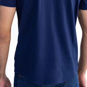 Personalizable hombres Casual azul marino 100% algodón popelina tela Piqué transpirable Anti-retráctil antiarrugas patrón impreso botones - Product Image 6