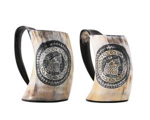 Taza de cuerno de búfalo hecha a mano de calidad superior 100% con Karvin - Product Image 2