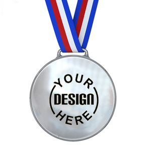 Médailles d'argent Winner Awards Parfait pour les compétitions sportives 2.75 pouces de diamètre avec 16.3 pouces avec ruban - Product Image 2