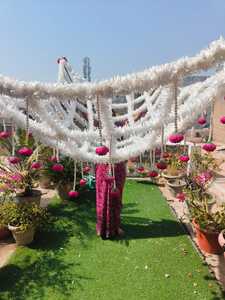 Dosel nupcial jazmín con flor de peonía perla Chadar para entrada de novia indio paquistaní Punjabi entrada Floral decoración de boda - Product Image 4