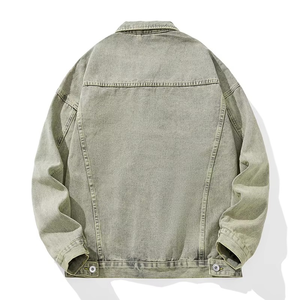 Chaquetas de mezclilla para hombre a la moda, chaqueta de algodón transpirable, perfecta para uso diario informal, actividades al aire libre y viajes. - Product Image 2