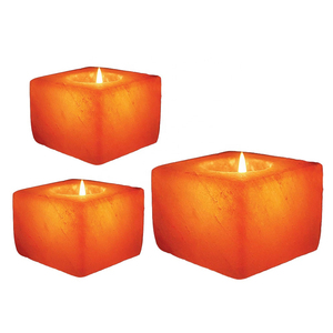 2025 haute qualité sculpté à la main himalaya rose sel thé lumière et bougeoirs forme naturelle fabriqué bougeoir - Product Image 3