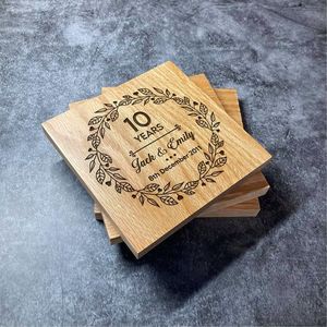 Dessous de verre en bois et résine pour bureau et dessus de table Dessous de verre faits à la main de couleur et de forme personnalisées - Product Image 6
