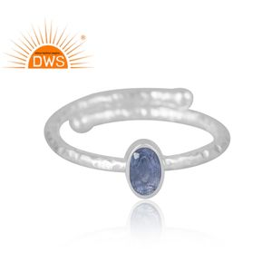 Anillo de piedras preciosas de tanzanita Natural de Plata de Ley 925, joyería personalizada para mujer, regalo para ella - Product Image 3