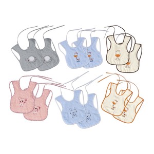 Juego de Baberos de Algodón para Bebé de 0 a 12 Meses, 25x35 cm, Diseño de Dibujos Animados, Adecuado para la Edad y Elegante - Product Image 1