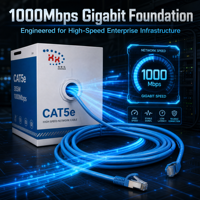 Kabel Ethernet Bulk Cat6 Cat5e Berkinerja Tinggi 1000FT 305M 24AWG Tembaga Padat UTP SFTP Kabel Jaringan LAN PVC LSZH