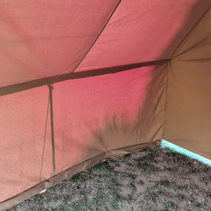 Carpa Portátil Estilo Legión Romana, Lona de Algodón Beige Oscuro con Poste de Aluminio, Impermeable - Product Image 5