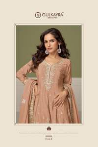 Costume Salwar de qualité supérieure en chinon avec broderie, fabricant et fournisseur de mode féminine de Surat - Product Image 5