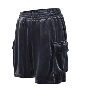 Short de travail en velours pour hommes, 4 poches, cordon de serrage, couleur unie, design 2022, vente en gros - Product Image 6