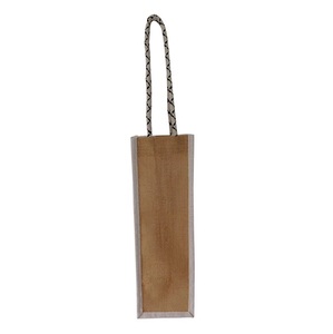 Sacs fourre-tout de transport pour bouteille de vin en jute écologique avec poignées élégantes en corde Logo personnalisé pour les amateurs de vin - Product Image 2