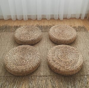 Pouf en jacinthe d'eau écologique pour des espaces de vie durables et un design d'intérieur naturel - Product Image 6
