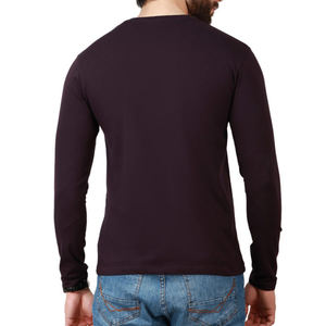 Vêtements personnalisés de haute qualité en gros pour hommes T-shirt à manches longues uni en vrac Chemise à manches longues thermique légère pour hommes - Product Image 2