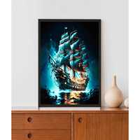 Art mural à lumière LED en acrylique Viking-Accent moderne en tailles 12x8 18x12 24x16 pour la décoration intérieure