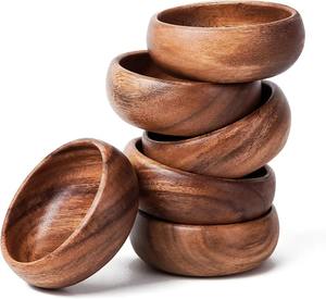 <b>Table</b> <b>Decor</b> Wooden Serving Bowl Natural Wooden Bowl for Salad Fruit Home Kitchen Dining <b>Table</b> <b>Party</b> and Wedding Use - Product Image 4