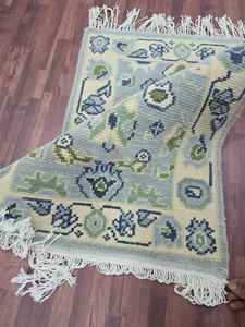 Alfombra de lana hecha a mano diseño moderno alfombra Oushak Venta caliente 5x8 6x9 7x10 12x14 tamaños personalizables para uso en Picnic en el hogar abstracto - Product Image 2