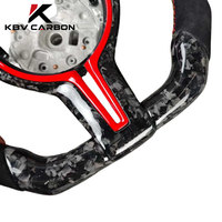 Volant sport en cuir et carbone forgé Kbv adapté aux BMW F10 F30 E46 E60 F15 F90 F80 G20 G30 M3 M4 M5