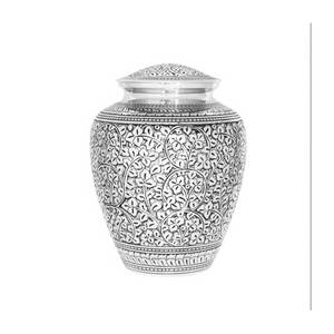 Top Vente Pas Cher Prix Fait Inde Urne En Aluminium Cendres Humaines Fournitures Funéraires Style Européen Personnalisable Bébé Pet Crémation - Product Image 1