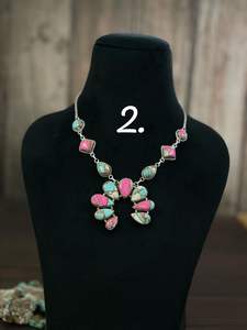 Handmade Sterling Silver Cotton <b>Candy</b> Turquoise <b>Necklace</b> Soft Pastel Gemstone Jewelry - Product Image 4