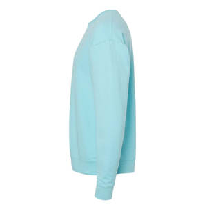 Sudadera de cuello redondo liso con estampado en relieve personalizado 380GSM sudadera extragrande de algodón de rizo francés para hombre - Product Image 1